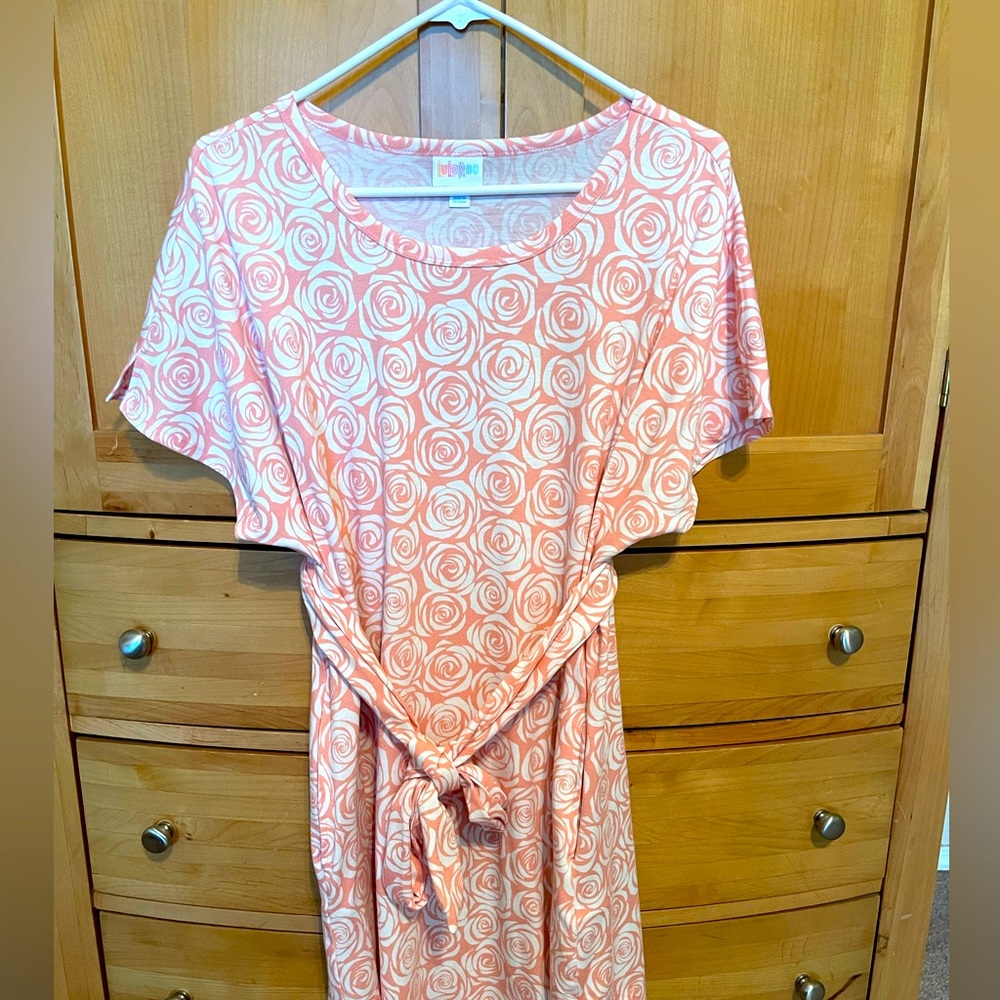 🎀 LuLaRoe Pink Floral Tunic XL